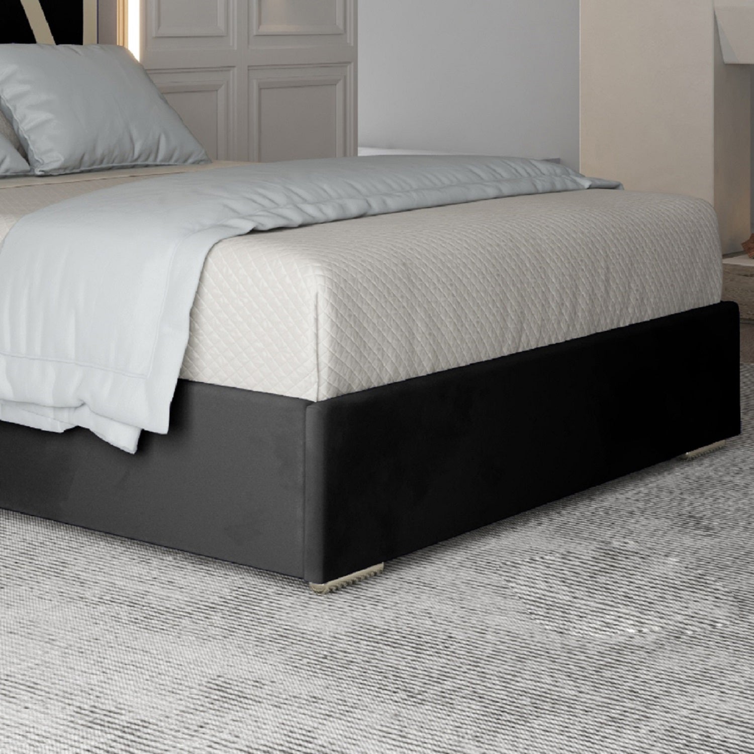 Belgrave Upholstered Soft Velvet Metal Designer Bed Frame