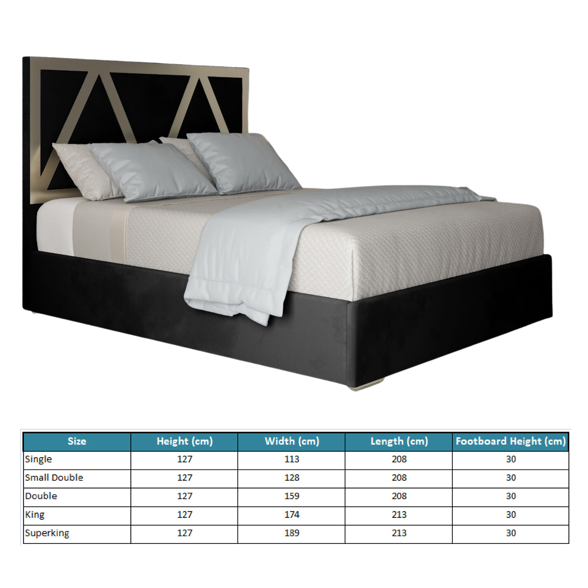 Belgrave Upholstered Soft Velvet Metal Designer Bed Frame