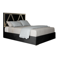 Alison Upholstered Soft Velvet Metal Bed Frame