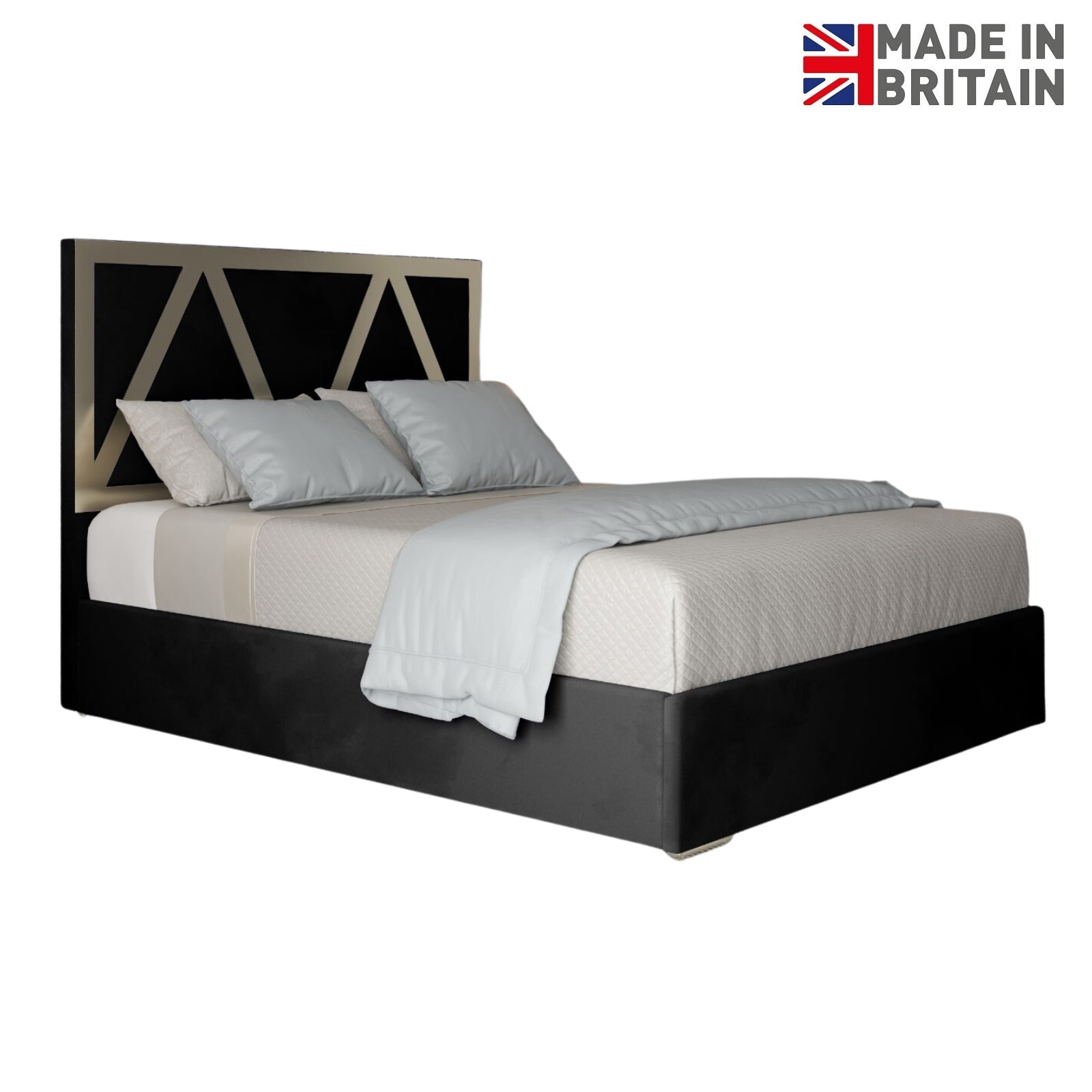Belgrave Upholstered Soft Velvet Metal Designer Bed Frame