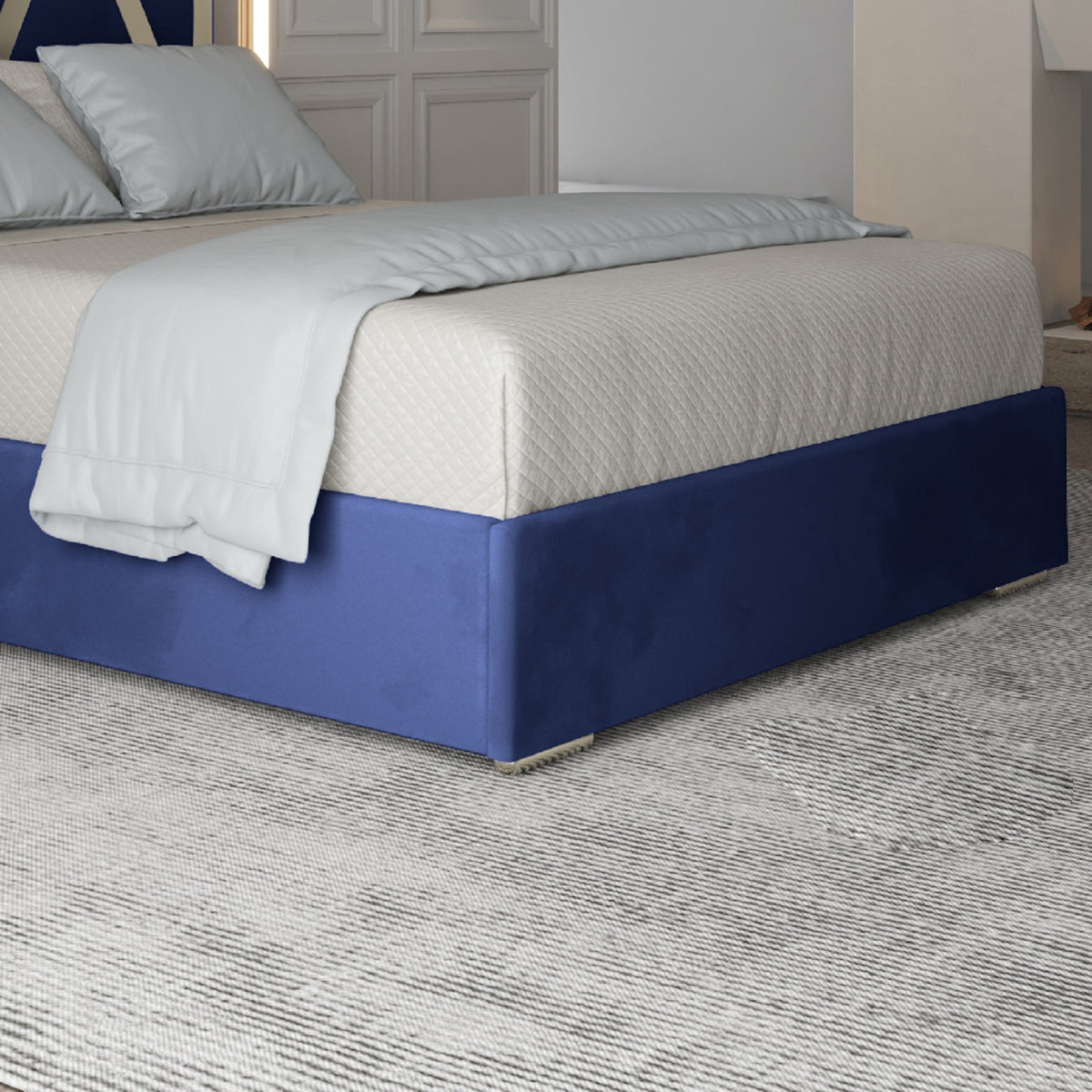 Belgrave Upholstered Soft Velvet Metal Designer Bed Frame