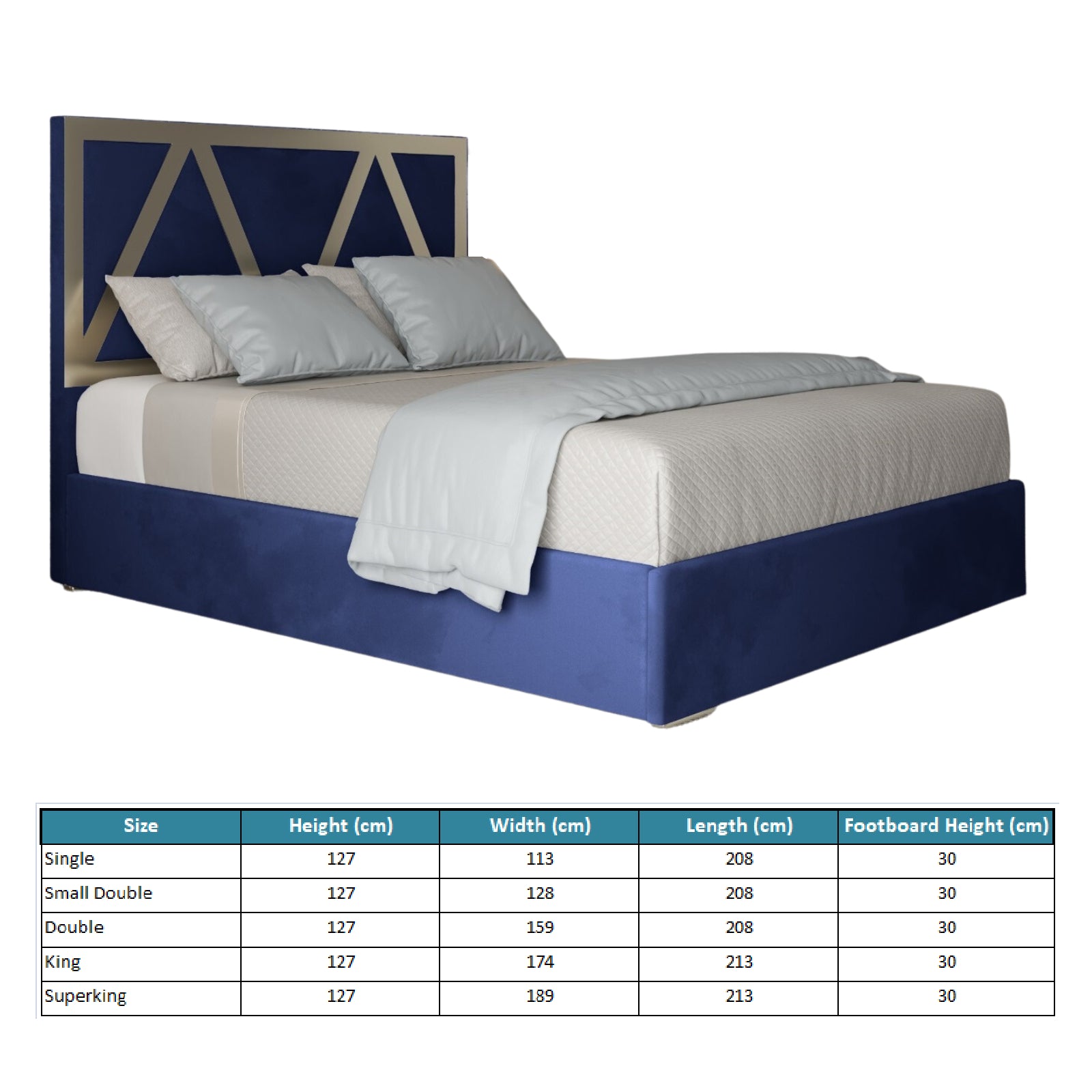 Belgrave Upholstered Soft Velvet Metal Designer Bed Frame