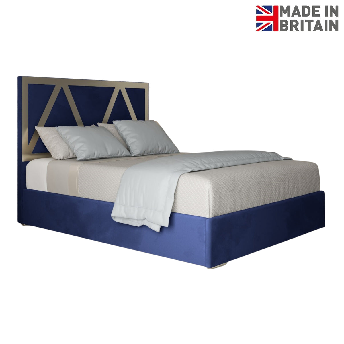 Belgrave Upholstered Soft Velvet Metal Designer Bed Frame