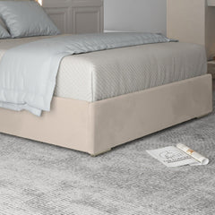 Alison Upholstered Soft Velvet Metal Bed Frame