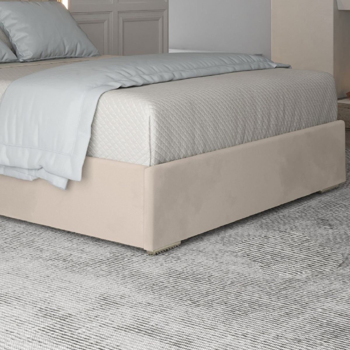 Belgrave Upholstered Soft Velvet Metal Designer Bed Frame