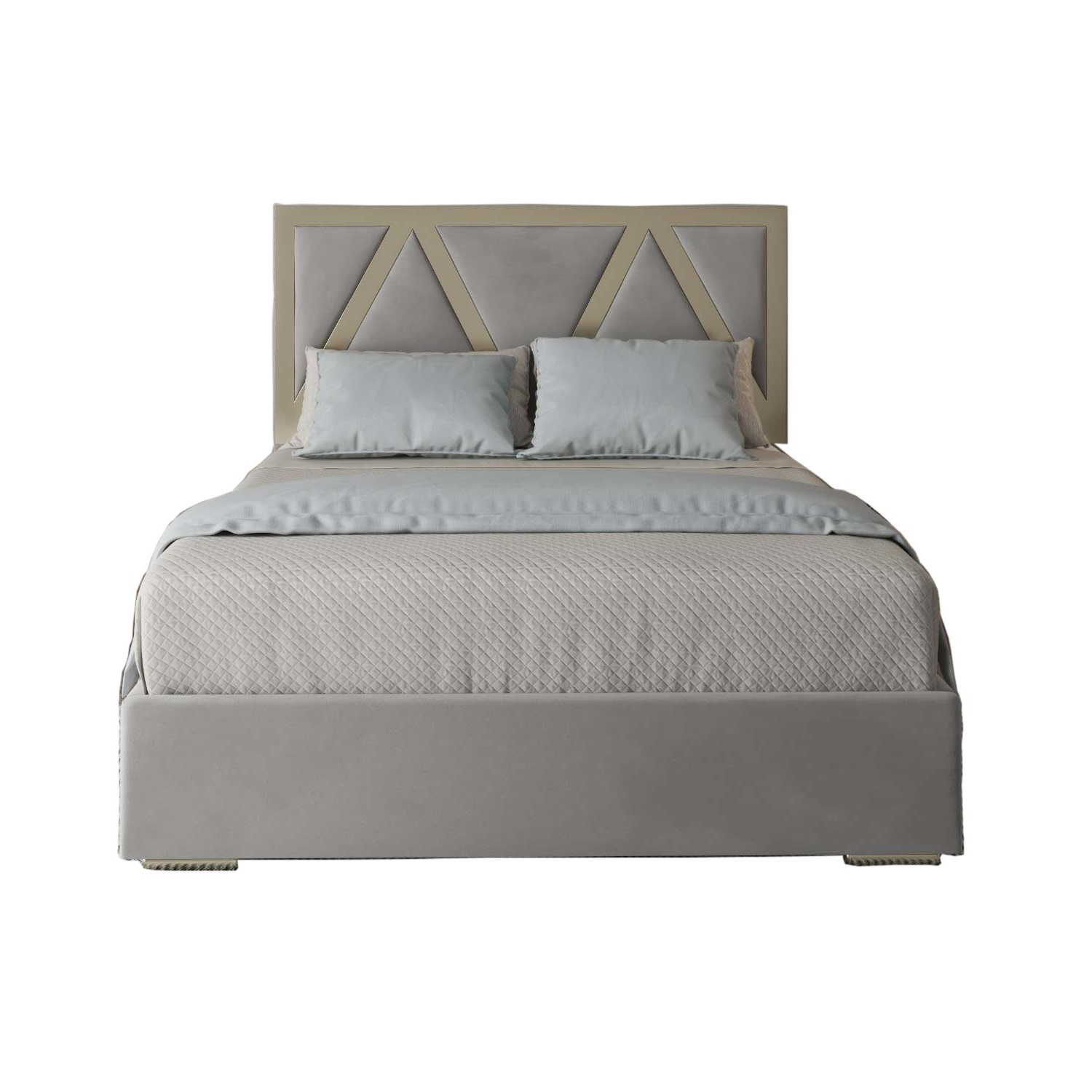 Alison Upholstered Soft Velvet Metal Bed Frame
