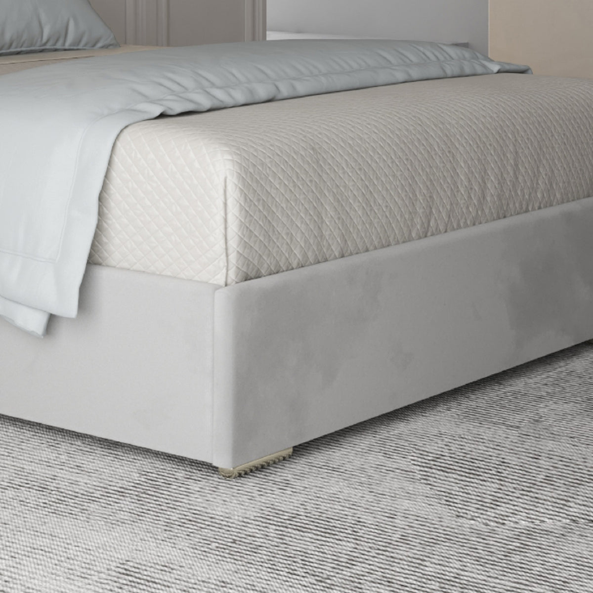 Belgrave Upholstered Soft Velvet Metal Designer Bed Frame