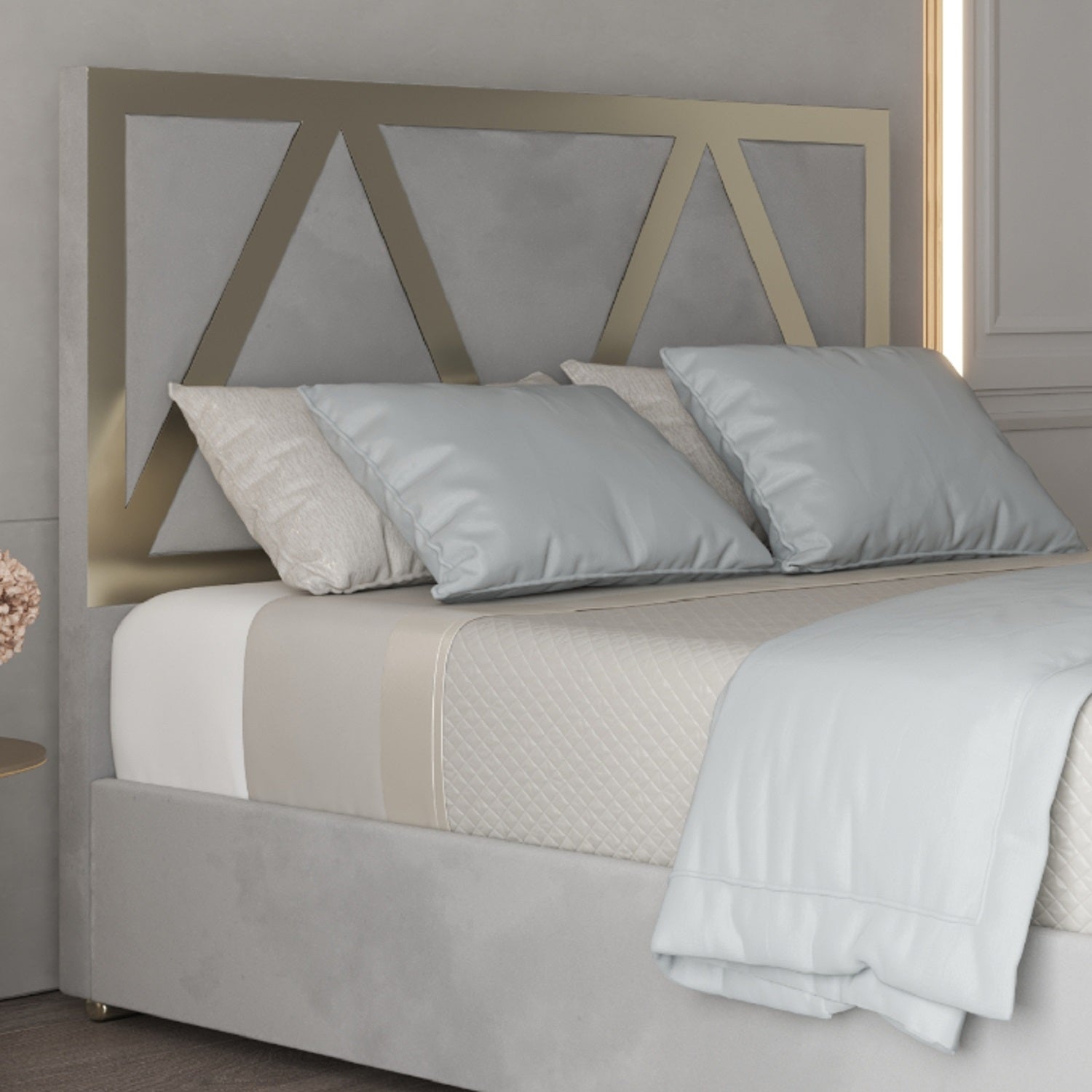 Belgrave Upholstered Soft Velvet Metal Designer Bed Frame