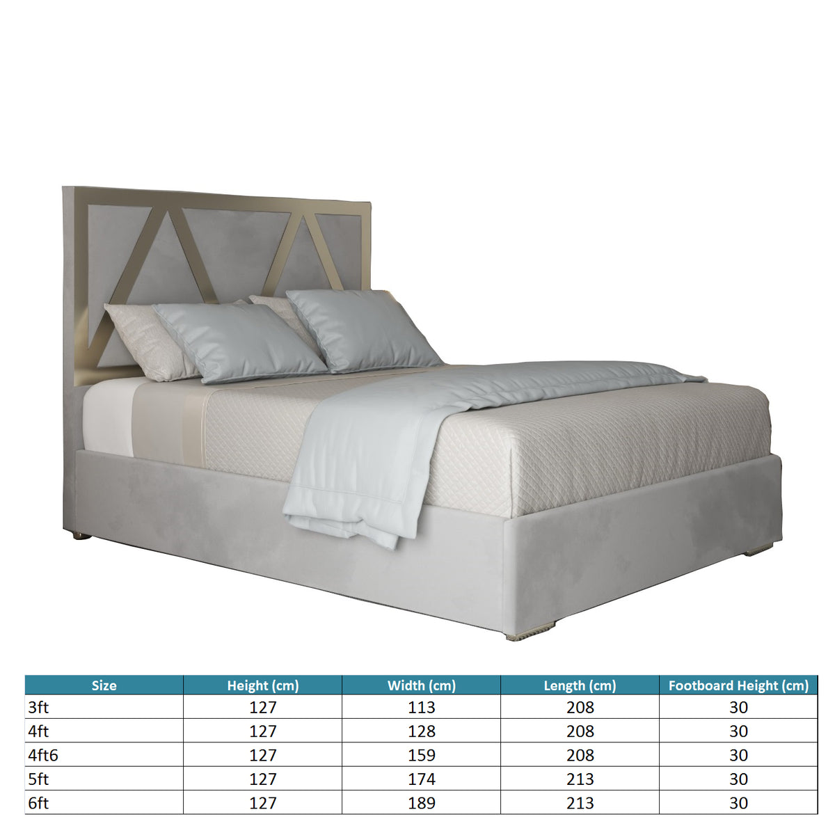 Belgrave Upholstered Soft Velvet Metal Designer Bed Frame