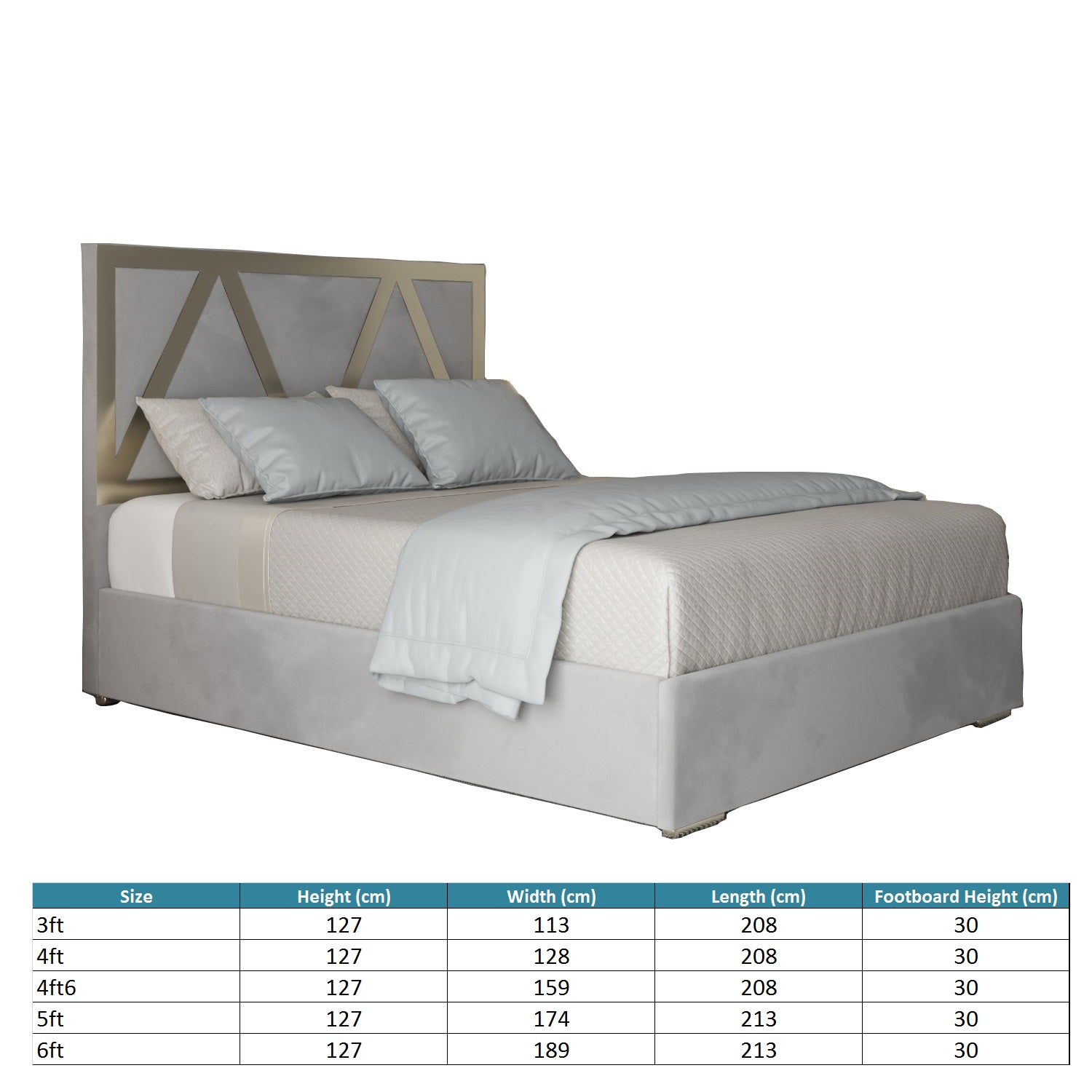 Belgrave Upholstered Soft Velvet Metal Designer Bed Frame