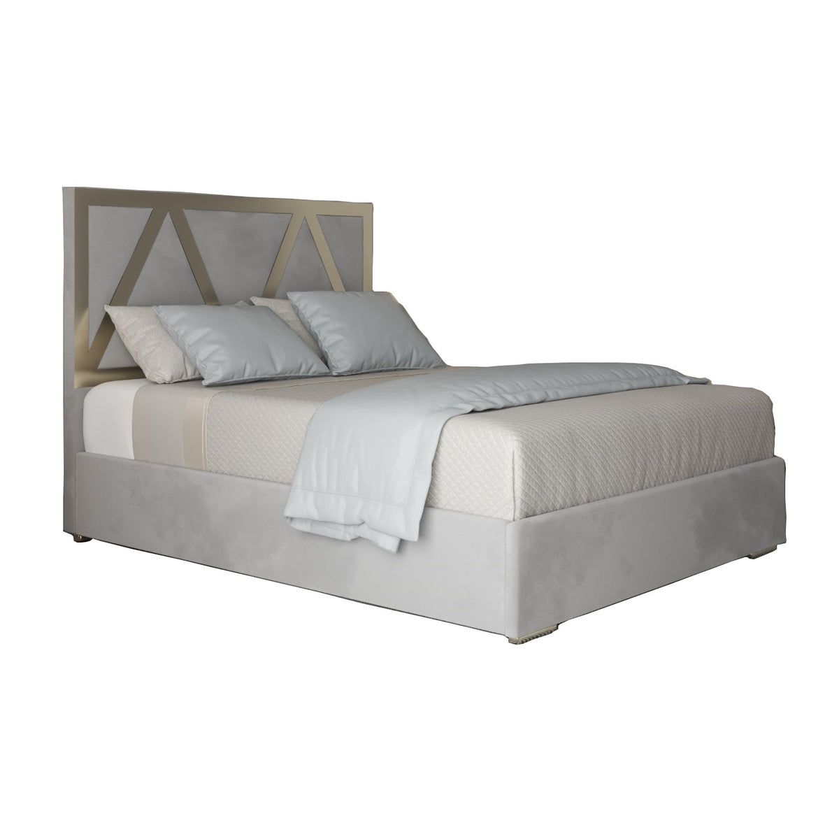Belgrave Upholstered Soft Velvet Metal Designer Bed Frame
