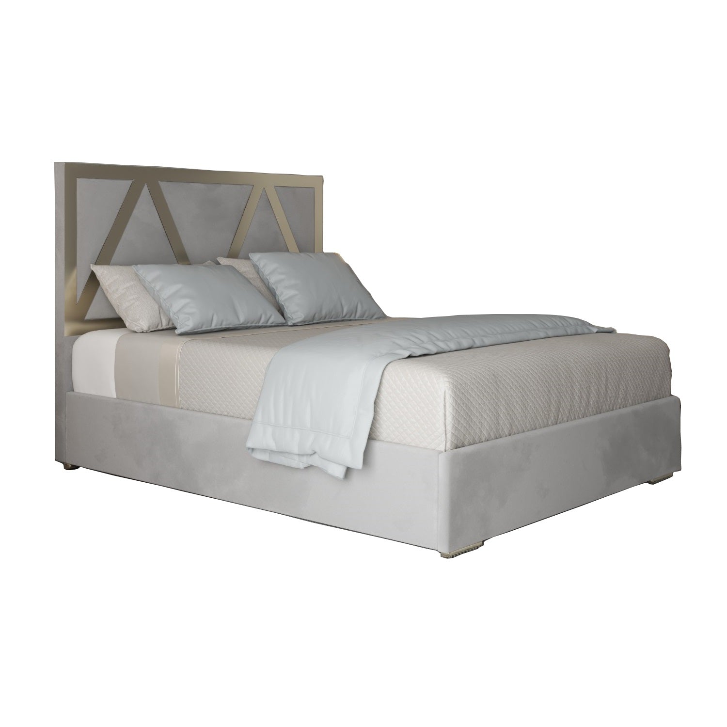 Belgrave Upholstered Soft Velvet Metal Designer Bed Frame