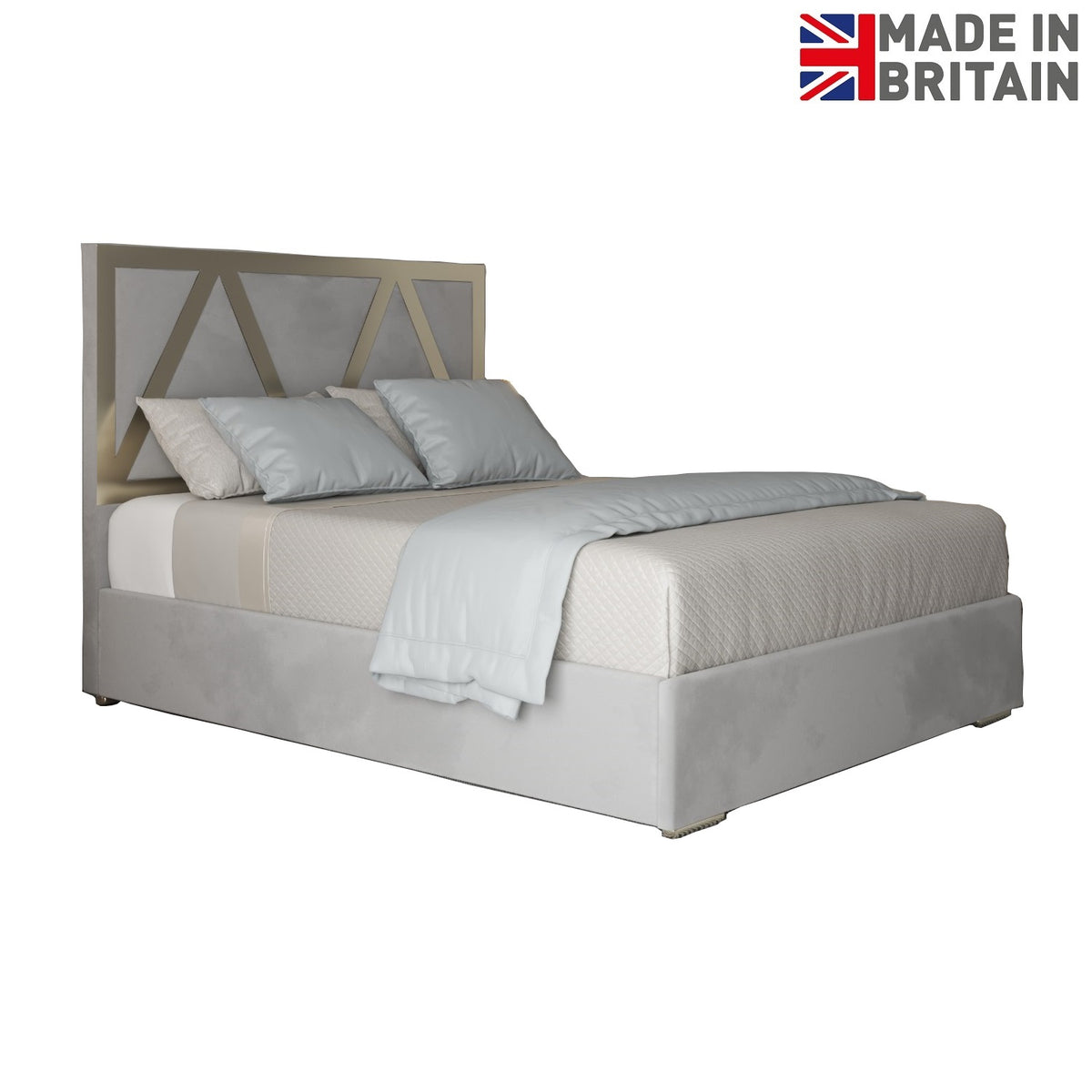 Belgrave Upholstered Soft Velvet Metal Designer Bed Frame