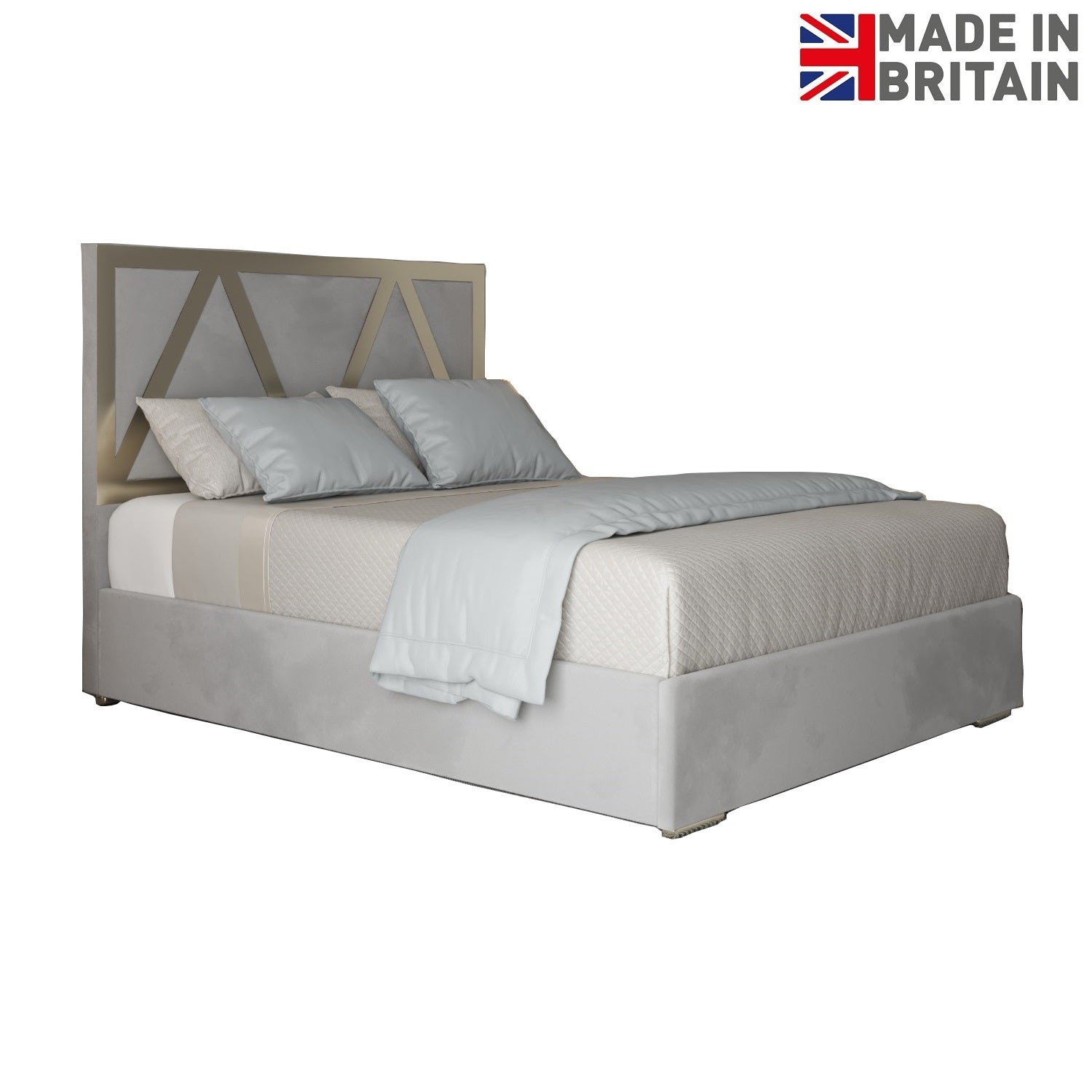 Belgrave Upholstered Soft Velvet Metal Designer Bed Frame