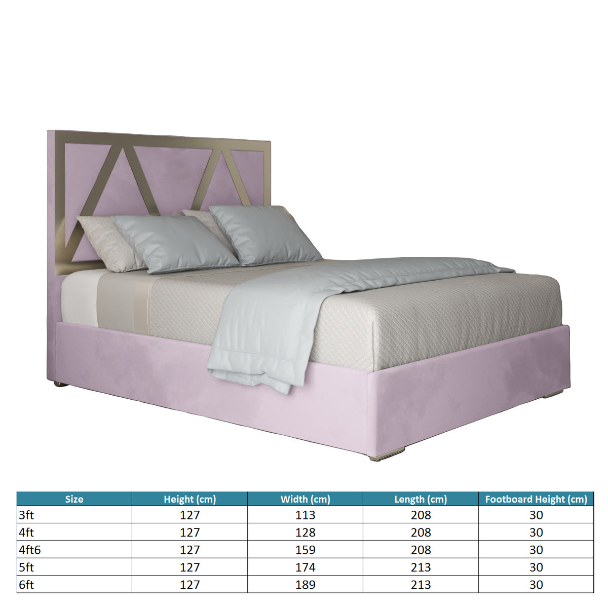 Belgrave Upholstered Soft Velvet Metal Designer Bed Frame