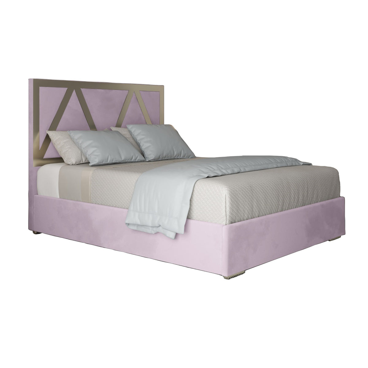 Belgrave Upholstered Soft Velvet Metal Designer Bed Frame