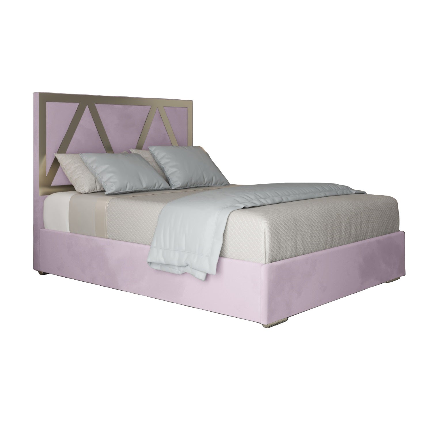 Belgrave Upholstered Soft Velvet Metal Designer Bed Frame