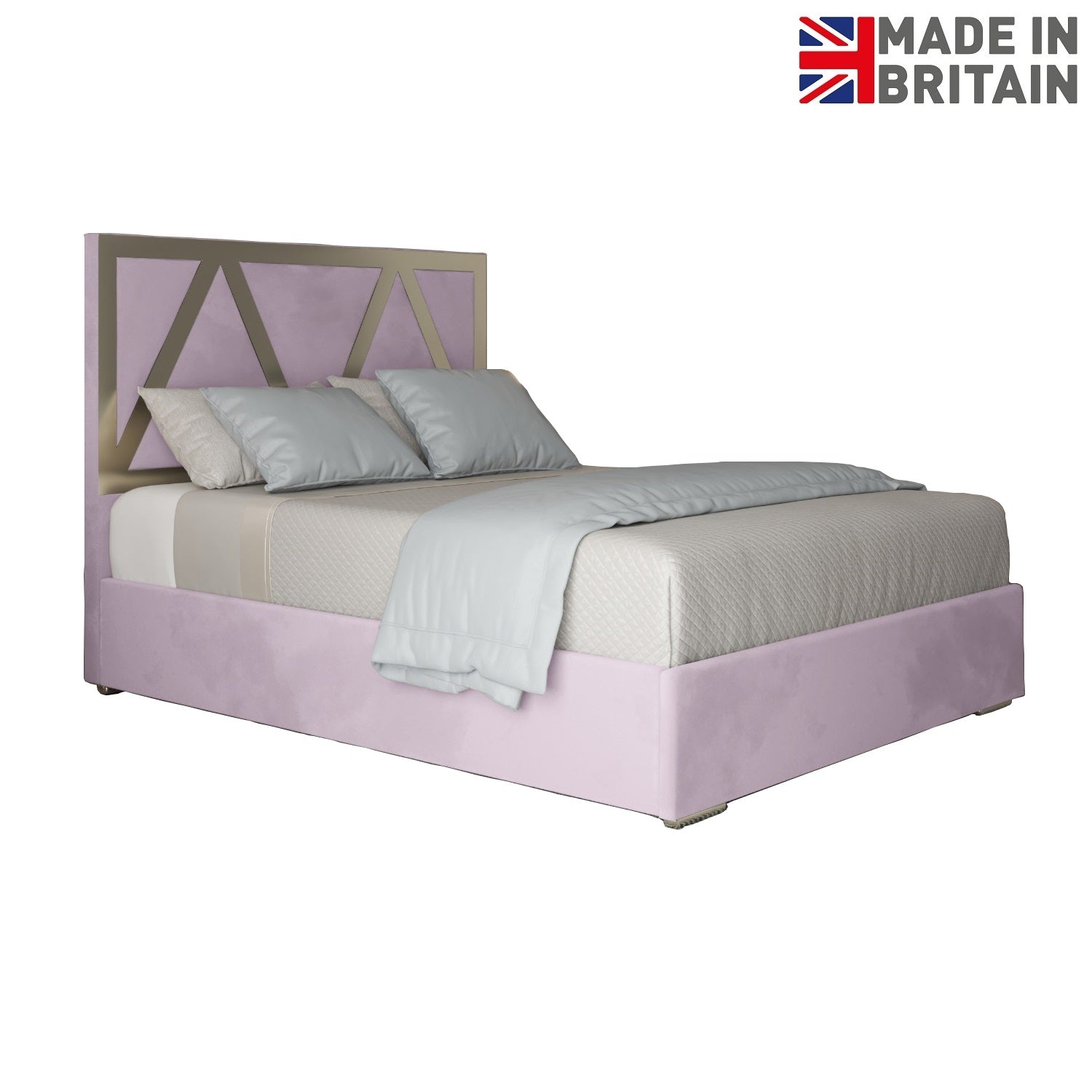Belgrave Upholstered Soft Velvet Metal Designer Bed Frame