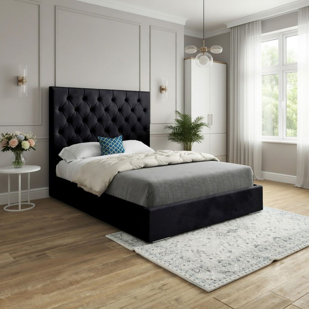 Castle Upholstered Soft Velvet Designer Bed Frame