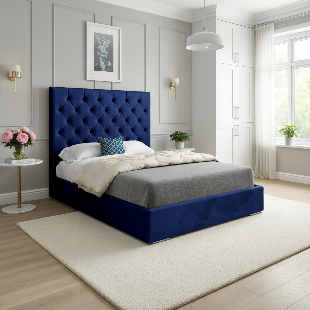 Castle Upholstered Soft Velvet Designer Bed Frame