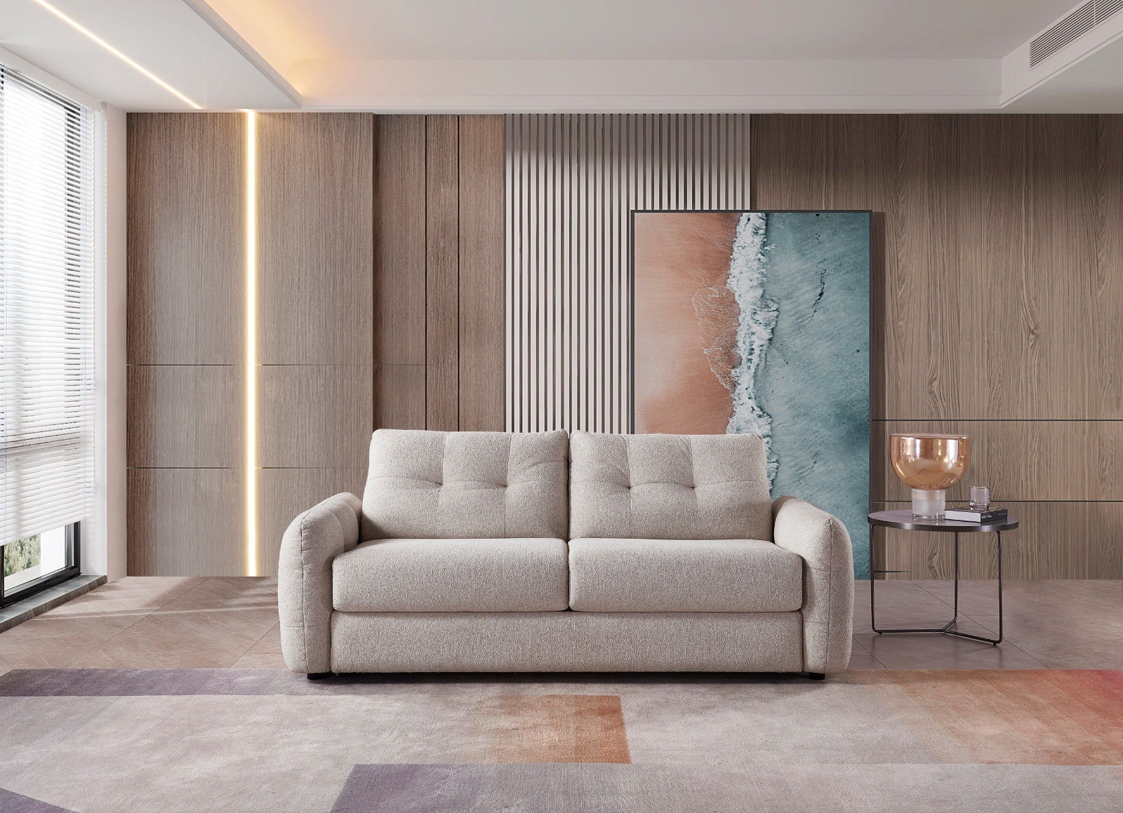 Athens Sofabed 3 Seater In Beige