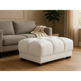 Azzuro Sofa Footstool in Cream