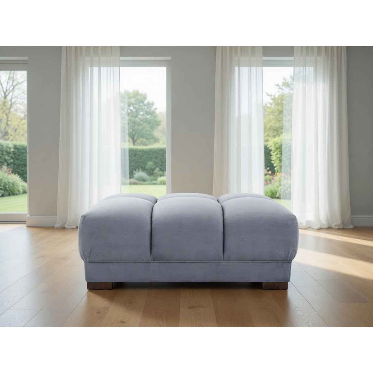 Azzuro Sofa Footstool in Grey