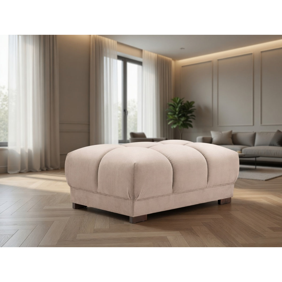 Azzuro Sofa Footstool in Mocha
