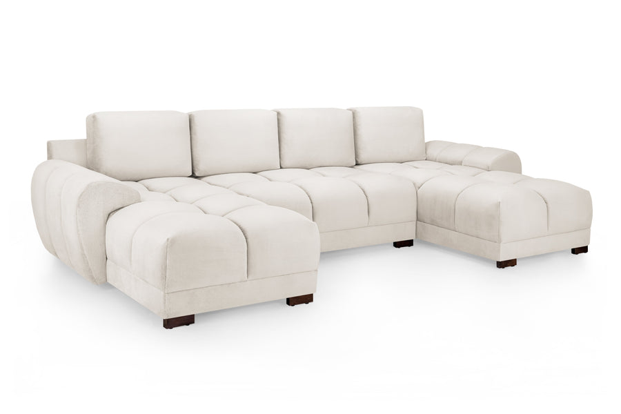 Amersham Cream Chenille U Shape Corner Sofa – view 4