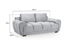 Azzuro Sofa Grey 2 Seater