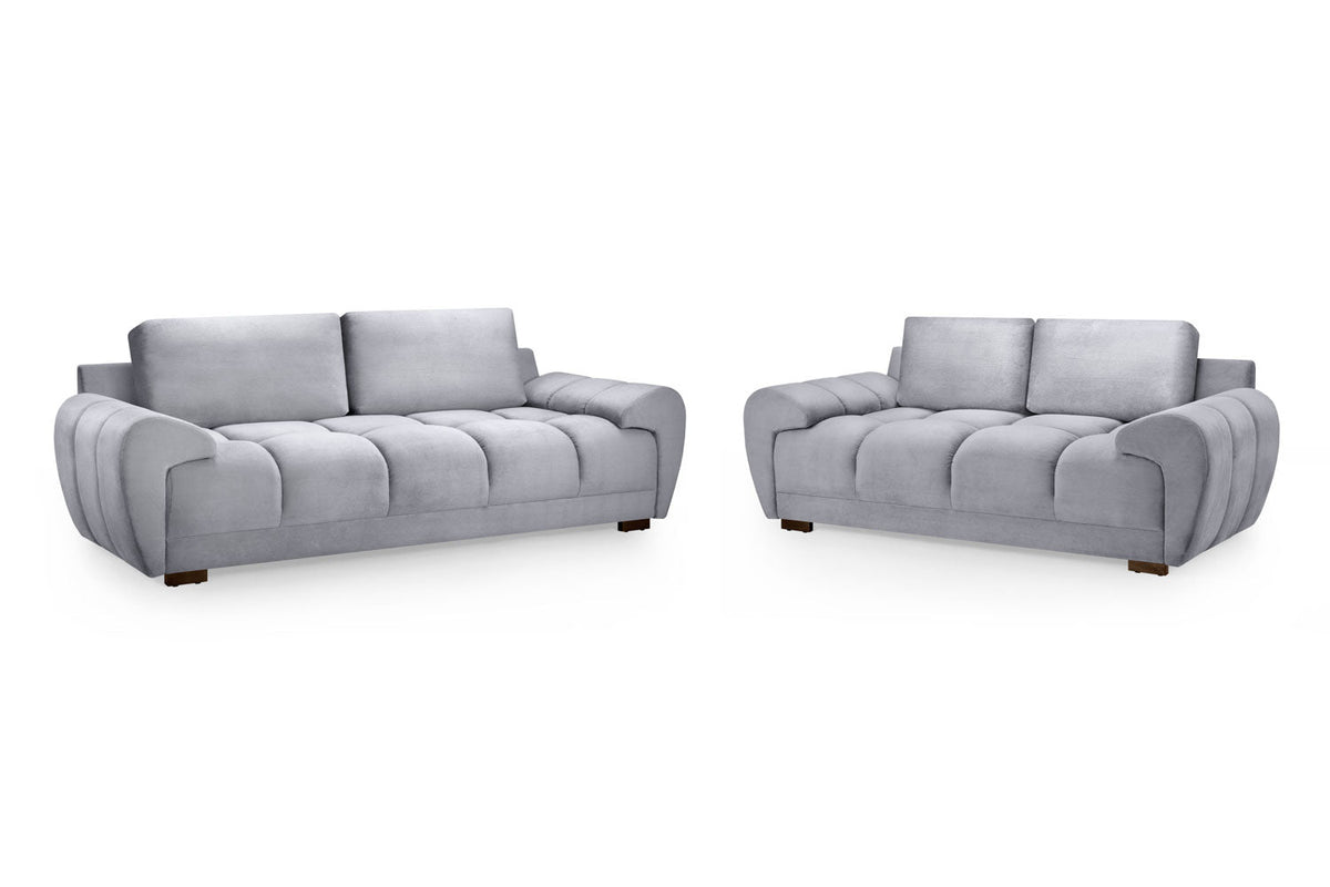 Azzuro Sofa 3+2 Set in Grey