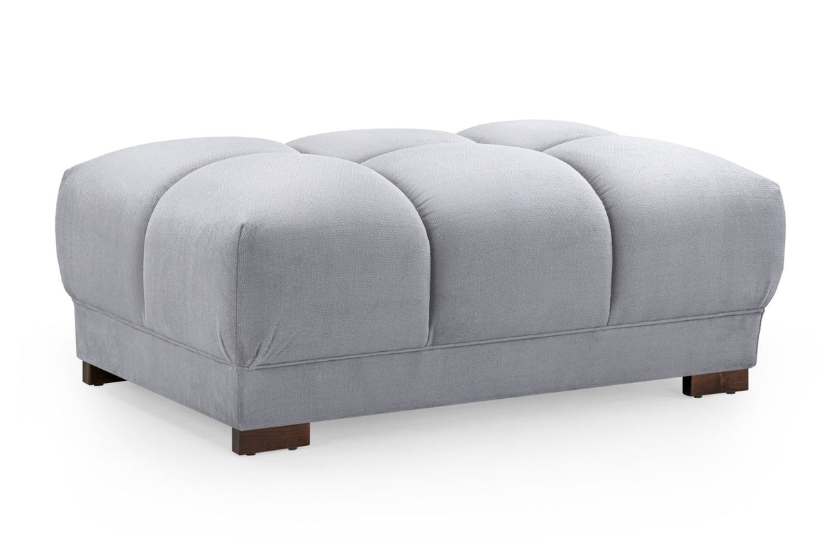 Amersham Grey Chenille Footstool – view 2