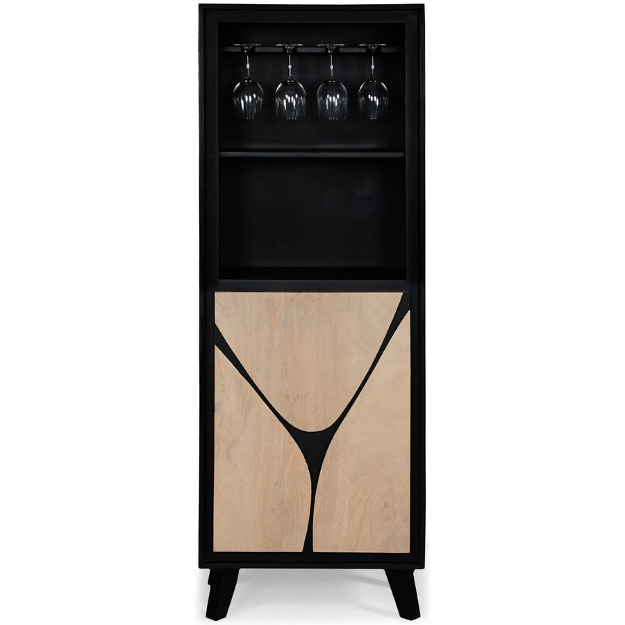Inklyn Abstract Inlay Tall Bookcase with Cupboard - image 4