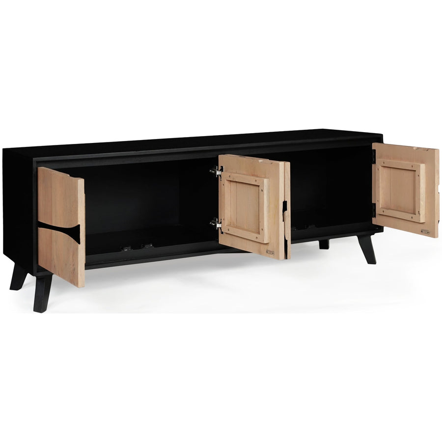 Inklyn Large Abstract Inlay Low 4 Door TV Cabinet - image 5