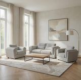 Bari 3+1+1 Sofa Set In Grey