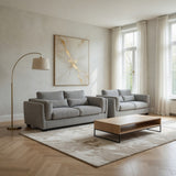 Bari 3+2 Sofa Set In Grey