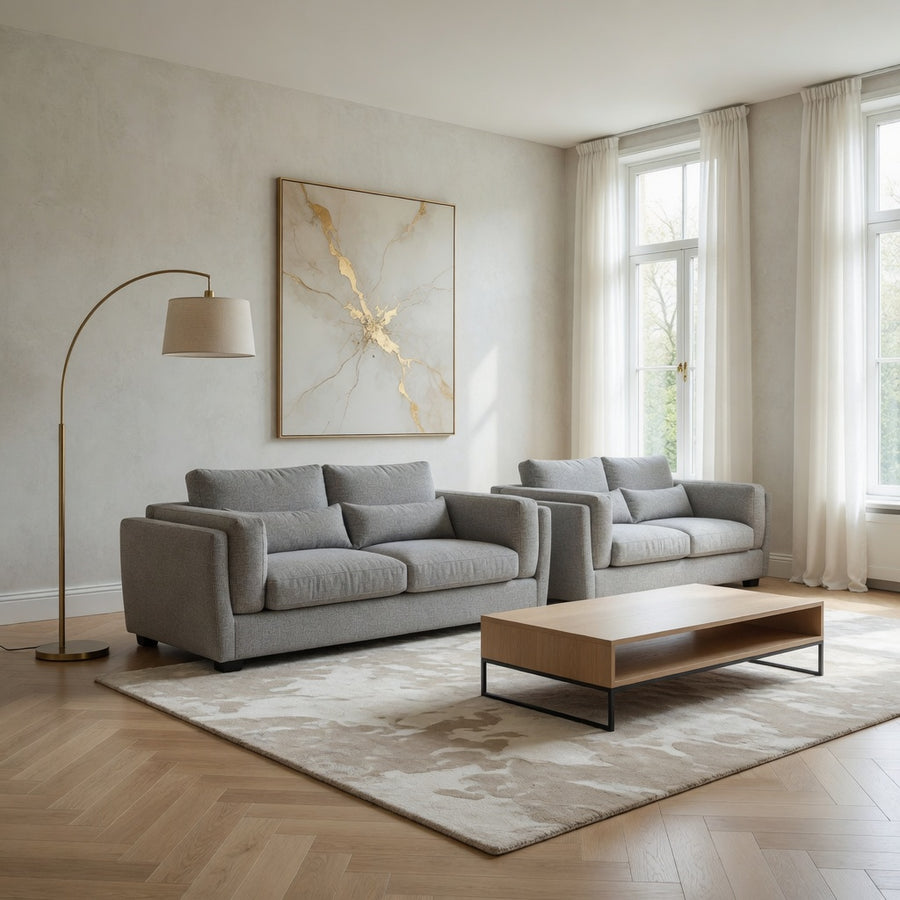 Rothbury Grey 3+2 Seater Sofa Set - image 2