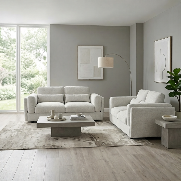Bari 3+2 Sofa Set In Beige