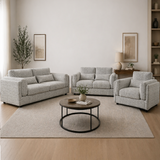 Bari 3+2+1 Sofa Set In Grey