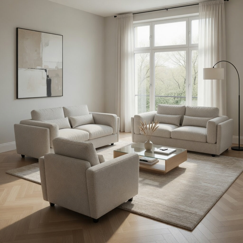 Bar 3+2+1  Sofa Set In Beige