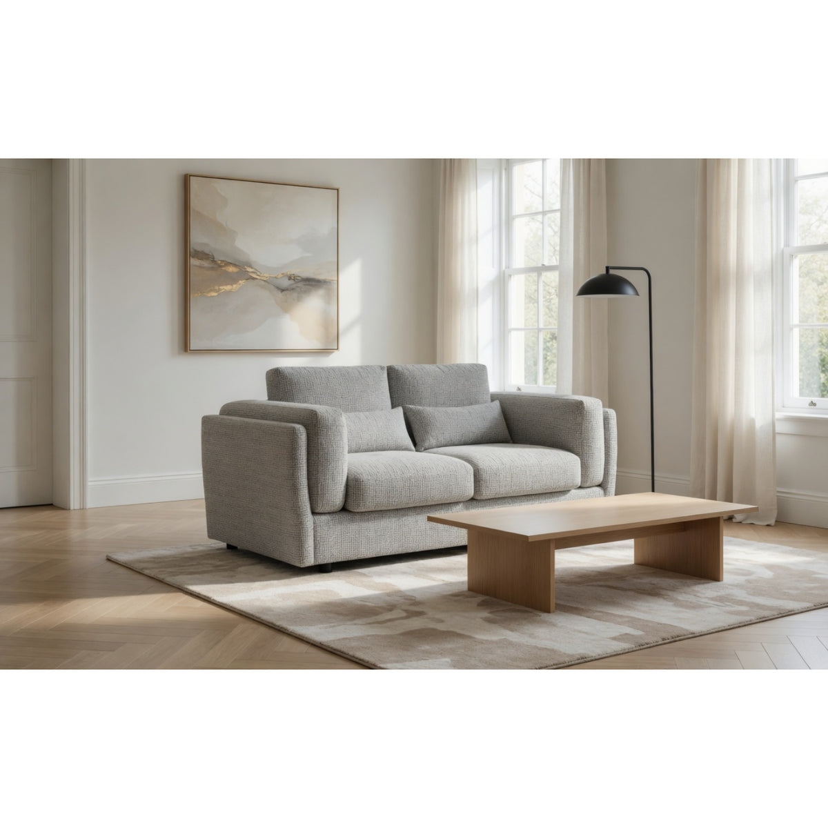 Bari 3+2 Sofa Set In Grey