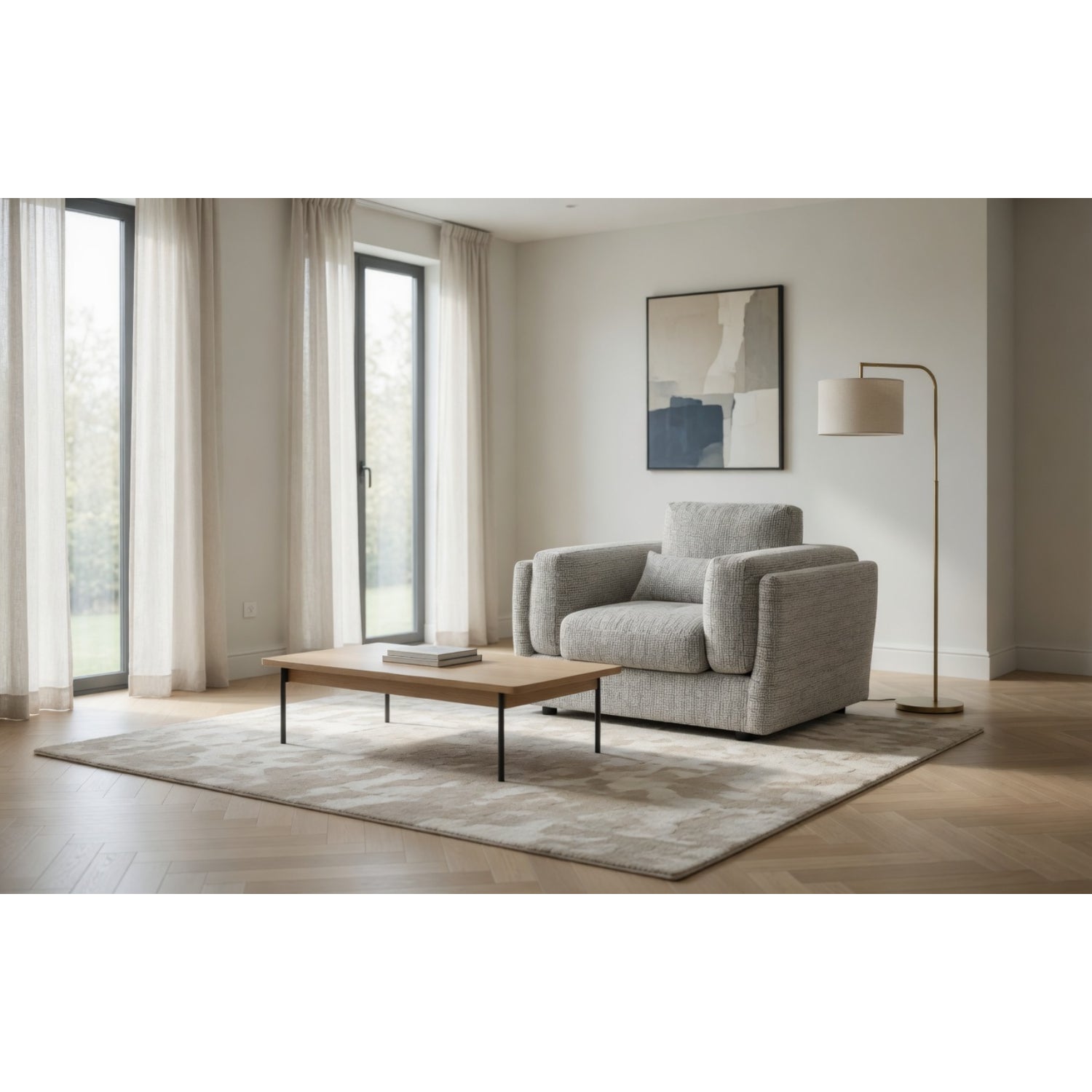 Bari 3+2+1 Sofa Set In Grey