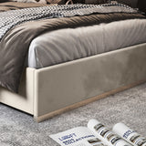 Comfyzone Upholstered Soft Velvet Metal Designer Bed Frame