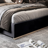 Comfyzone Upholstered Soft Velvet Metal Designer Bed Frame