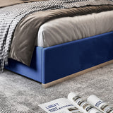 Comfyzone Upholstered Soft Velvet Metal Designer Bed Frame