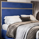 Comfyzone Upholstered Soft Velvet Metal Designer Bed Frame