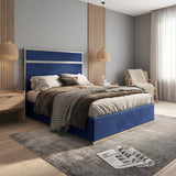 Comfyzone Upholstered Soft Velvet Metal Designer Bed Frame