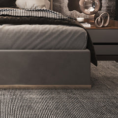 Bentley Upholstered Soft Velvet Metal Bed Frame