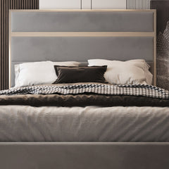 Bentley Upholstered Soft Velvet Metal Bed Frame