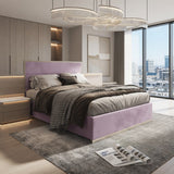 Comfyzone Upholstered Soft Velvet Metal Designer Bed Frame